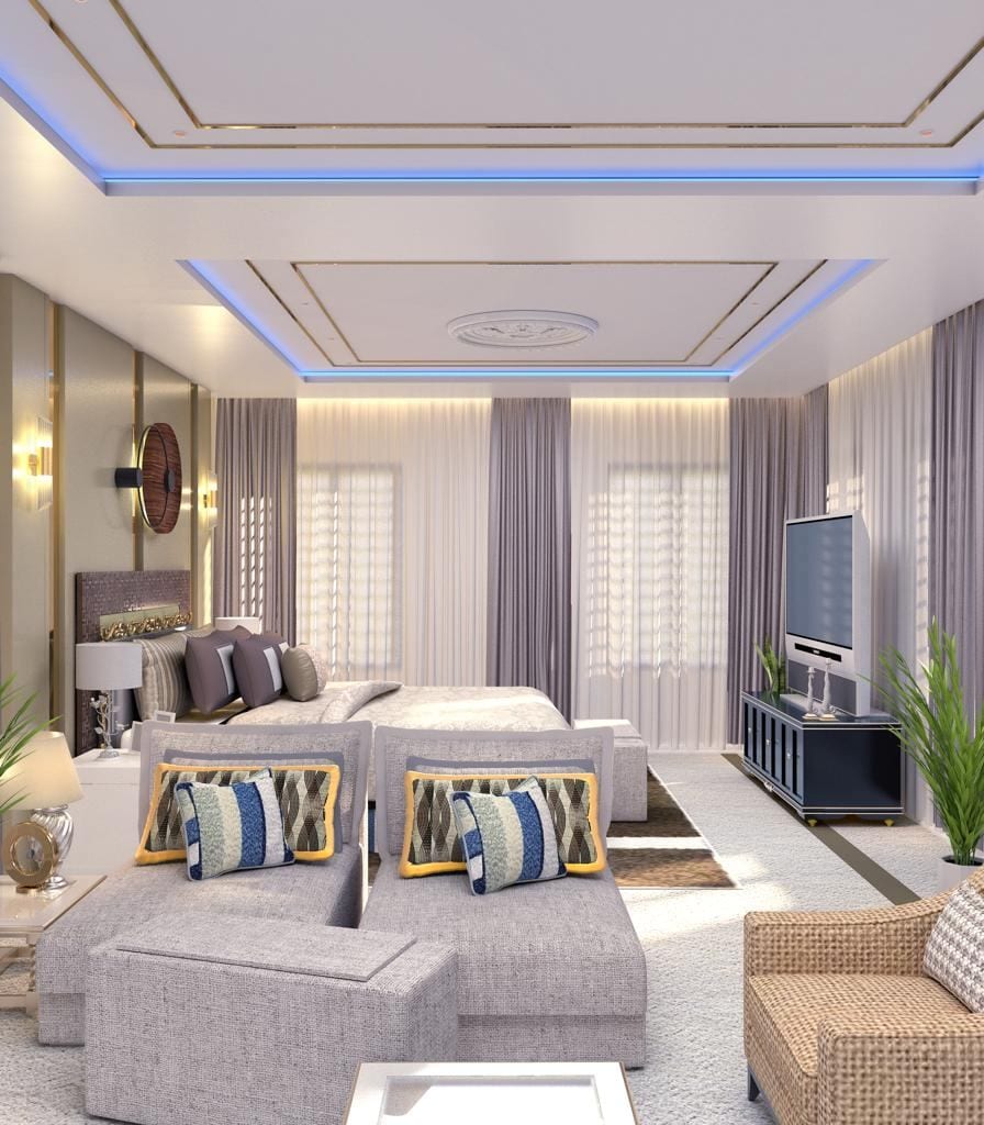 Luxury bedroom suite — 3D render by 3A Design Solutions