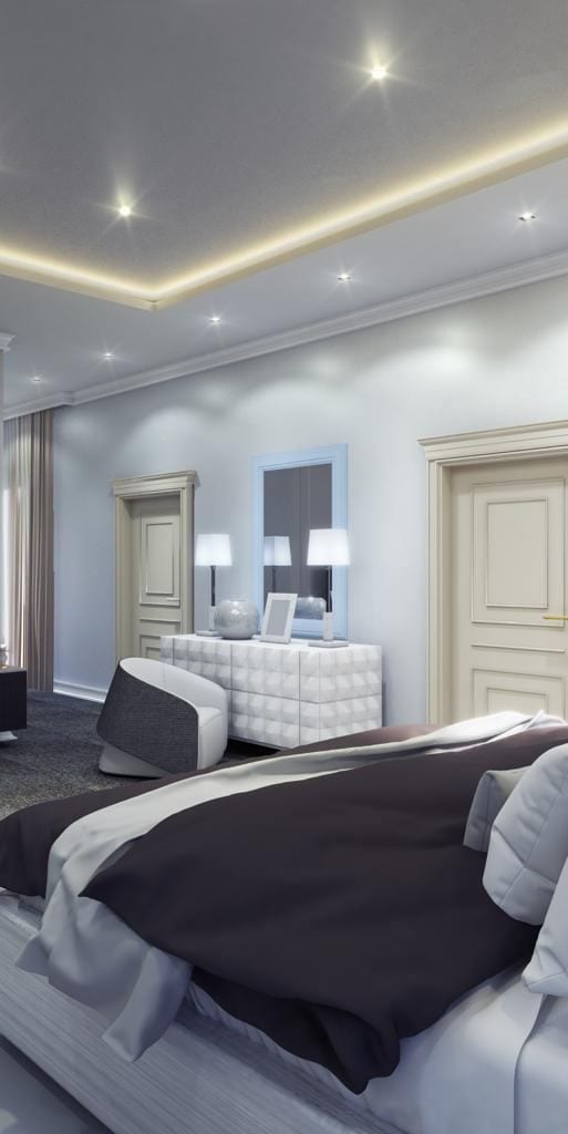 Contemporary bedroom — 3D render by 3A Design Solutions