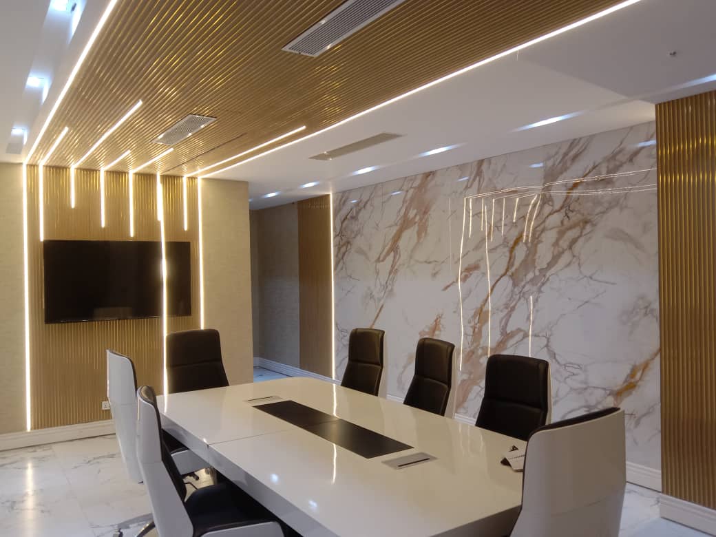 Premium boardroom designed and built by 3A Design Solutions Lagos
