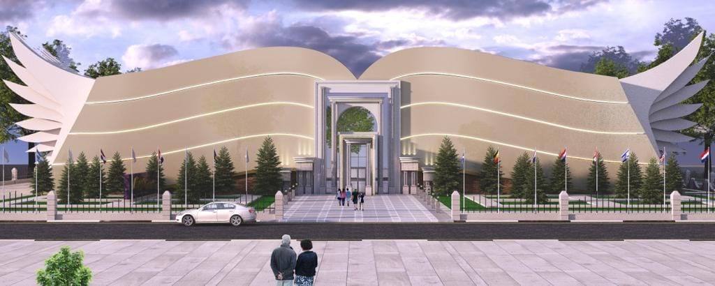 Institutional building 3D render — architectural design by 3A Design Solutions