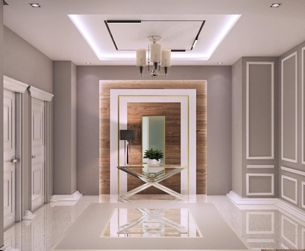 Elegant entrance foyer — 3D render by 3A Design Solutions