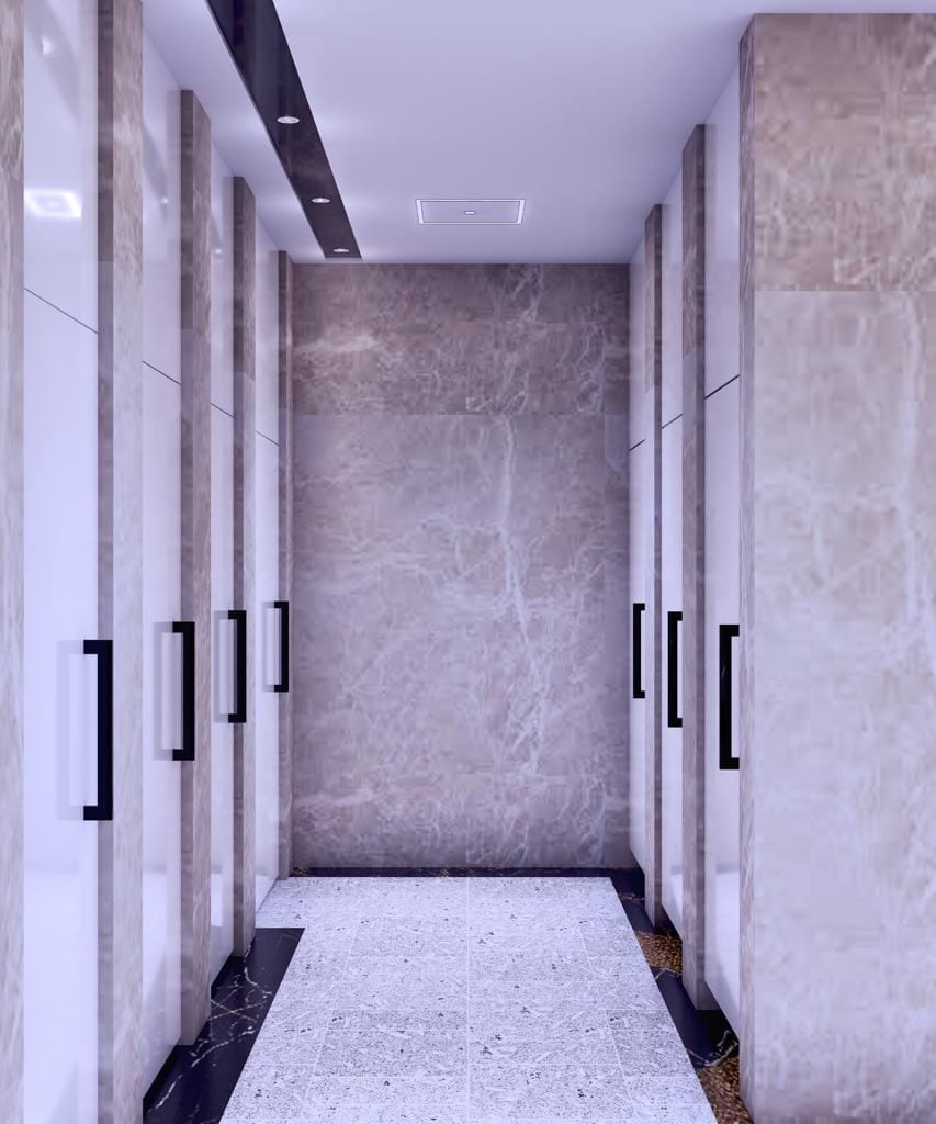 Luxury corridor design — 3D render by 3A Design Solutions